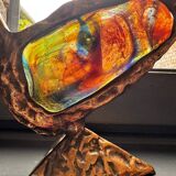 Duck with a bow tie, original sculpture by Yves LOHÉ