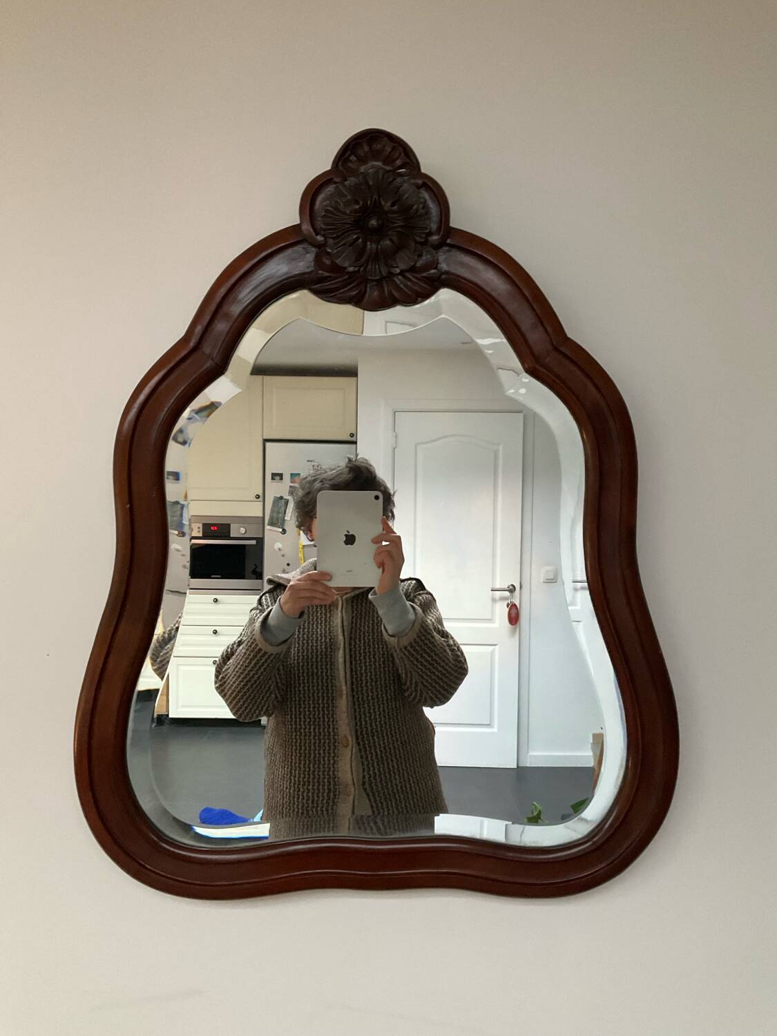 Rococo mahogany mirror