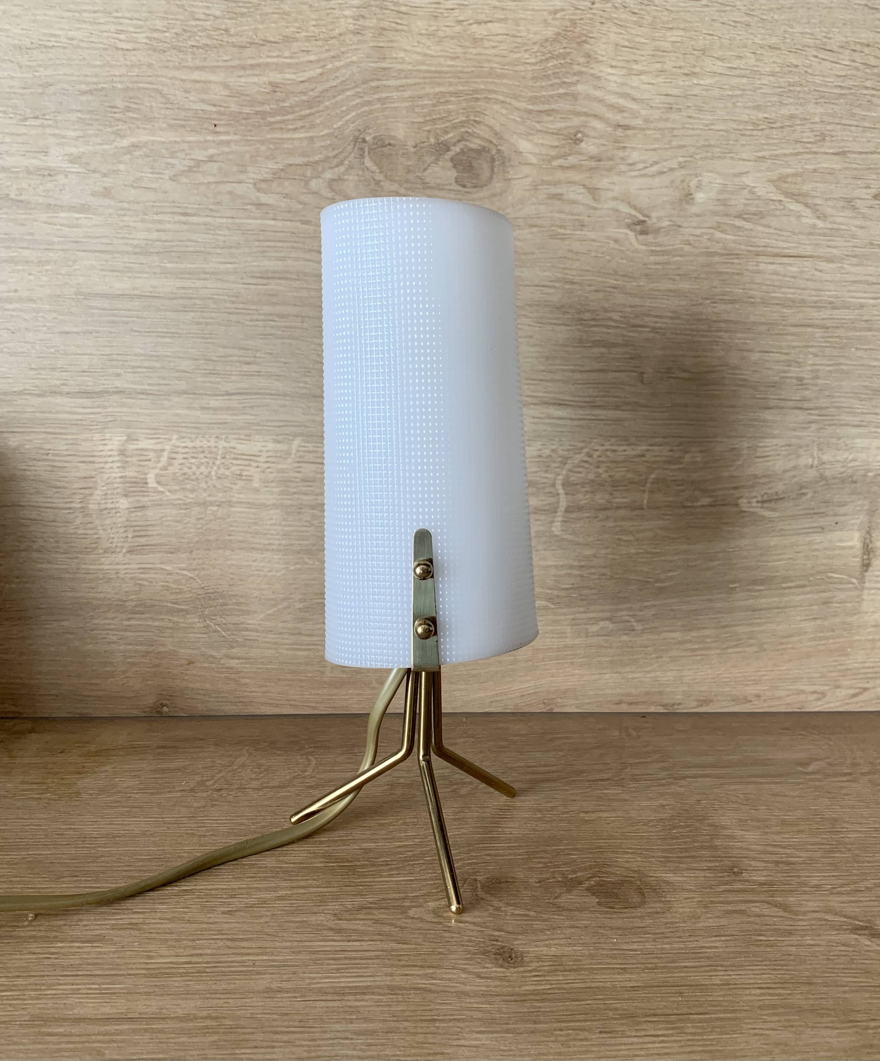 Brass tripod lamp, 1950s