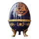 Old Large Egg Porcelain Jewelry Box Set