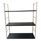 Gold and brown String wall shelves