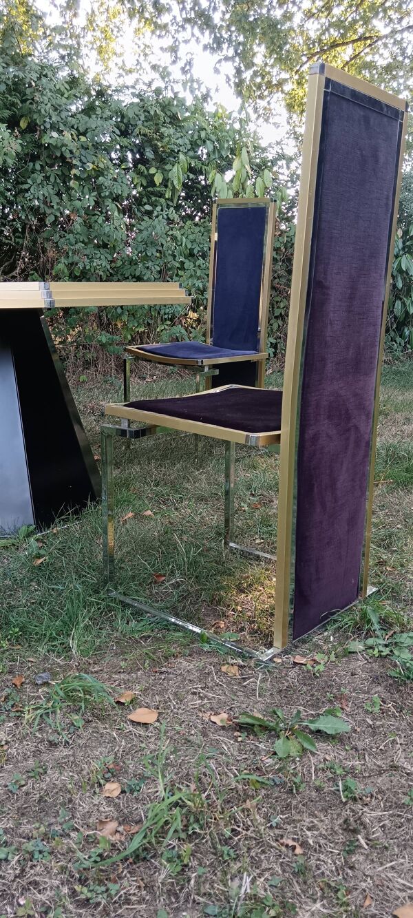 Ensemble table et 4 chaises Willy Rizzo