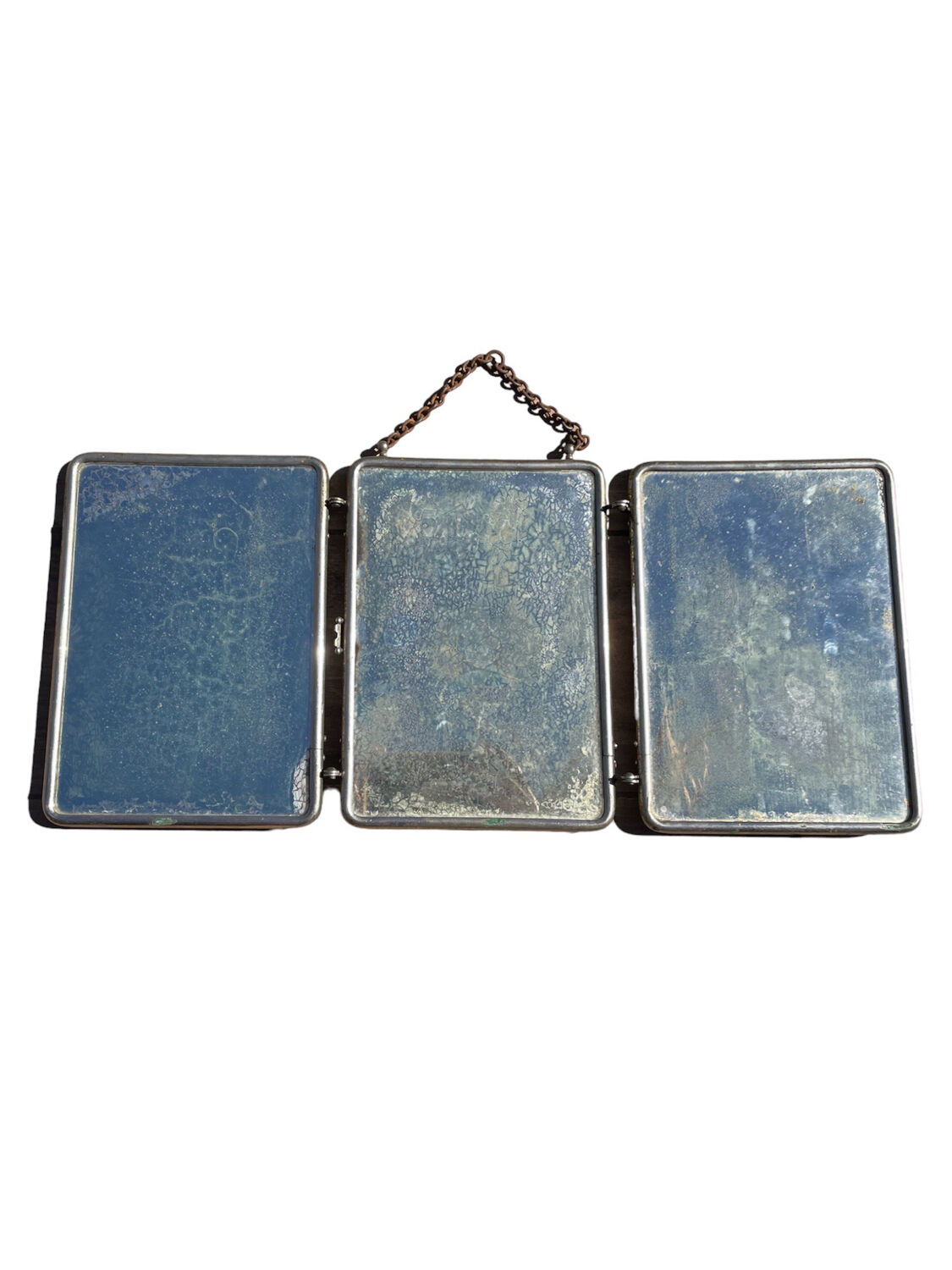 Miroir de barbier triptyque vintage