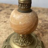 Brass and stone lamp bases