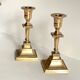Pair of Vintage INDIA Solid Brass CANDLE HOLDERS
