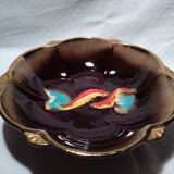 West Germany ceramic dish, fruit cut