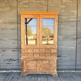 Old display cabinet in raw wood