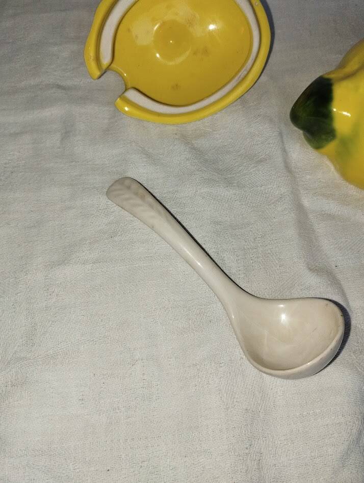 Lemon confit jar – Glazed earthenware – 1960s–70s – Vintage