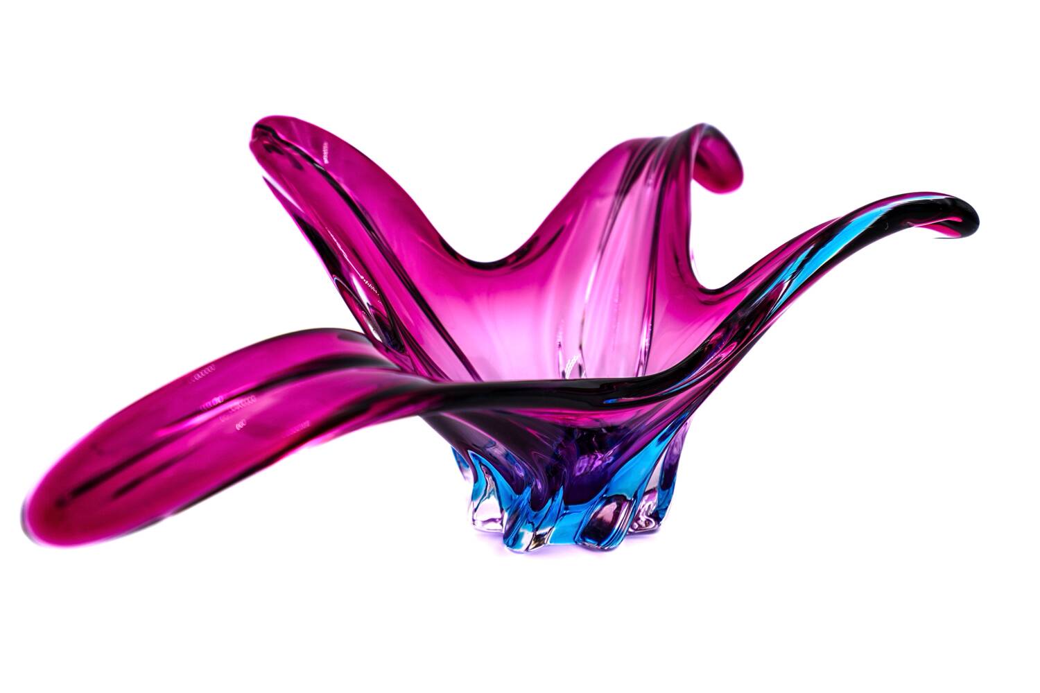 Murano XXL Coupe 50cm - Sommerso Amethyst & Turquoise - Vintage Design