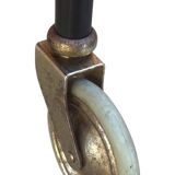 Vintage Scandinavian serving trolley in teak and metal, metal wheels, 1960s