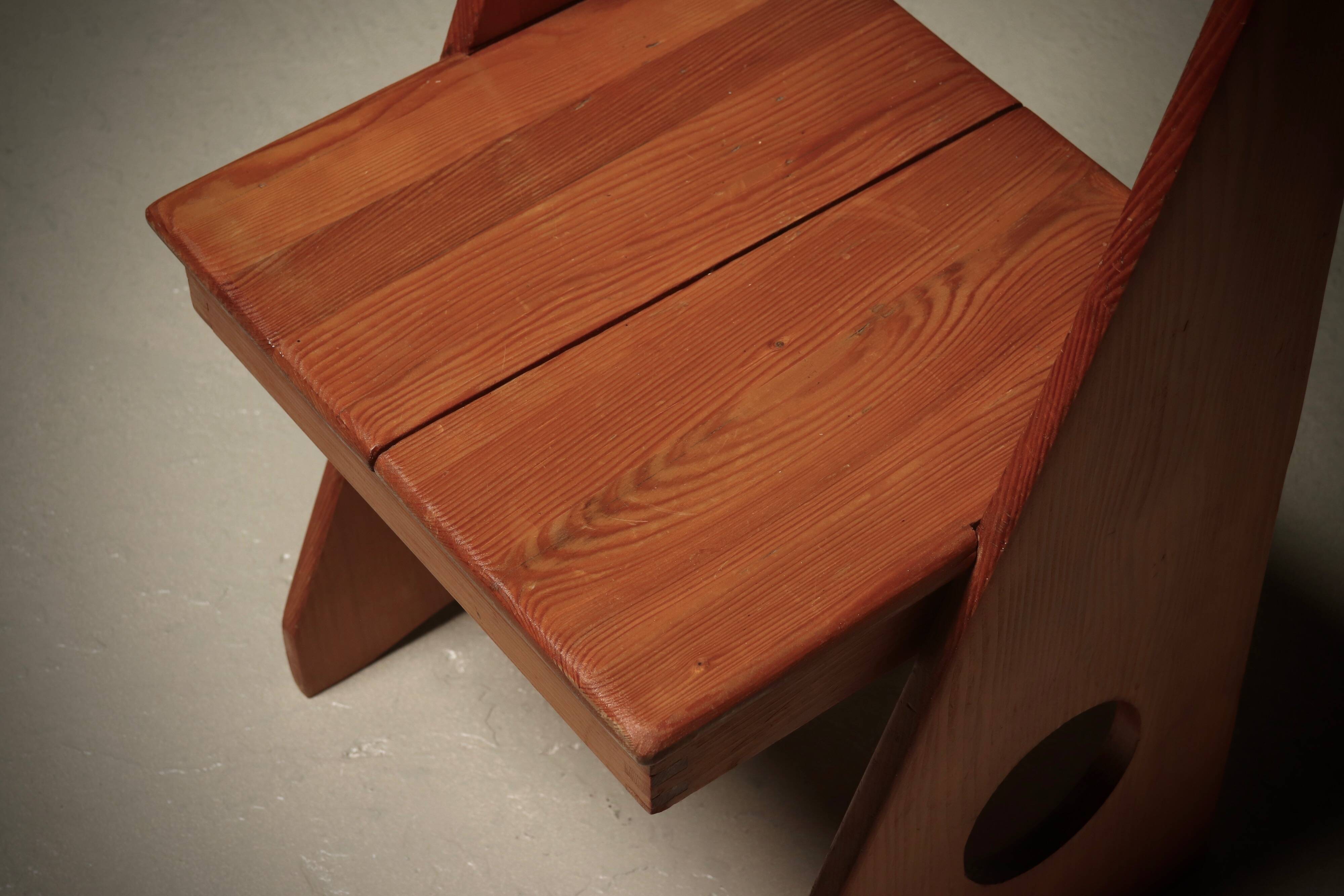 Pine Accent Chair by Gilbert Marklund for Furusnickarn AB 1970s