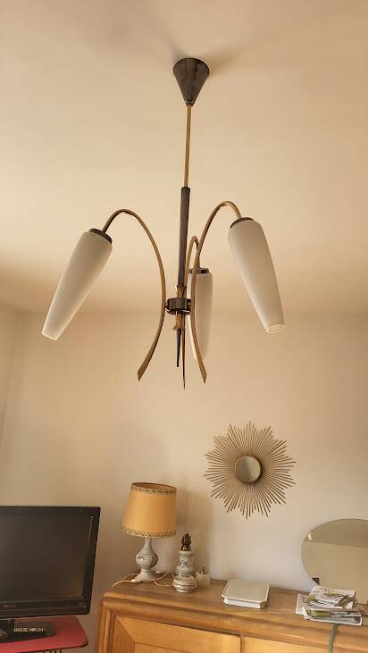 Vintage three-branch light fixture