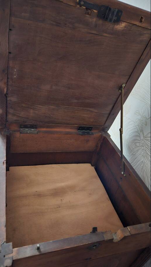 Old sliding phonograph cabinet