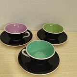 Coffee cups with saucers