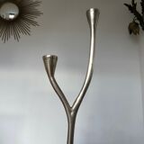 Modernist candle holder in solid bronze 1970