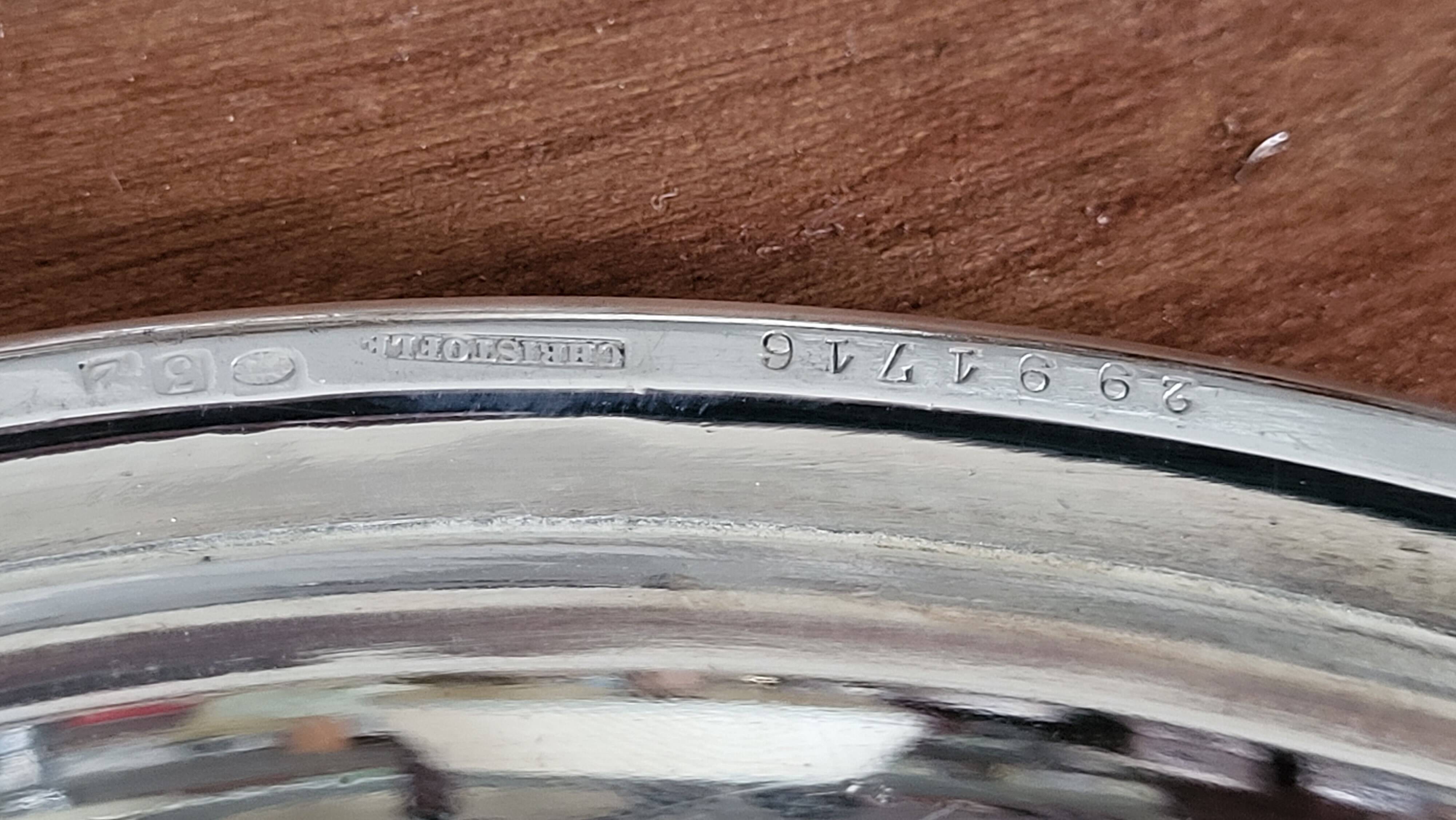 Plat en métal argenté  Christofle