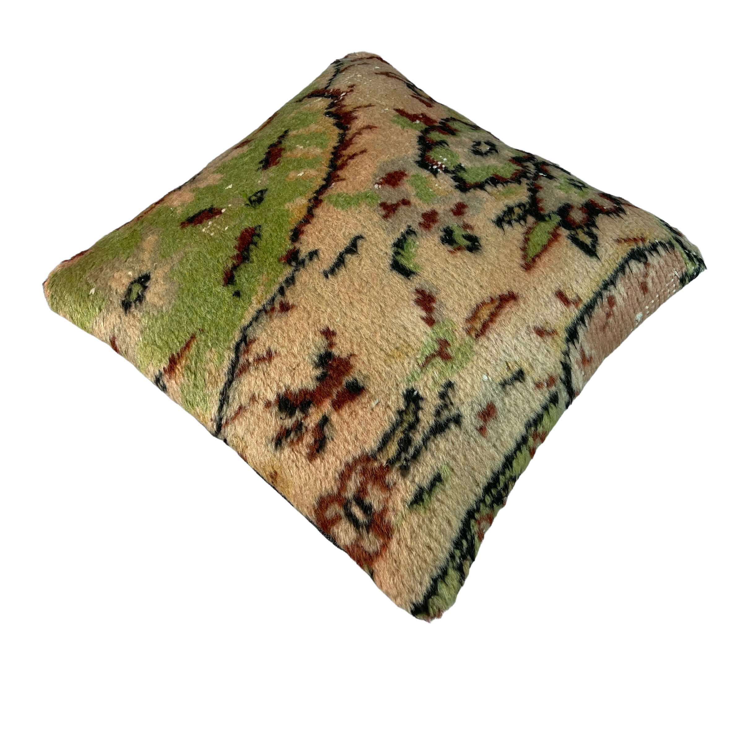 Vintage turkish hand knotted cushion cover, 45 x 45 cm