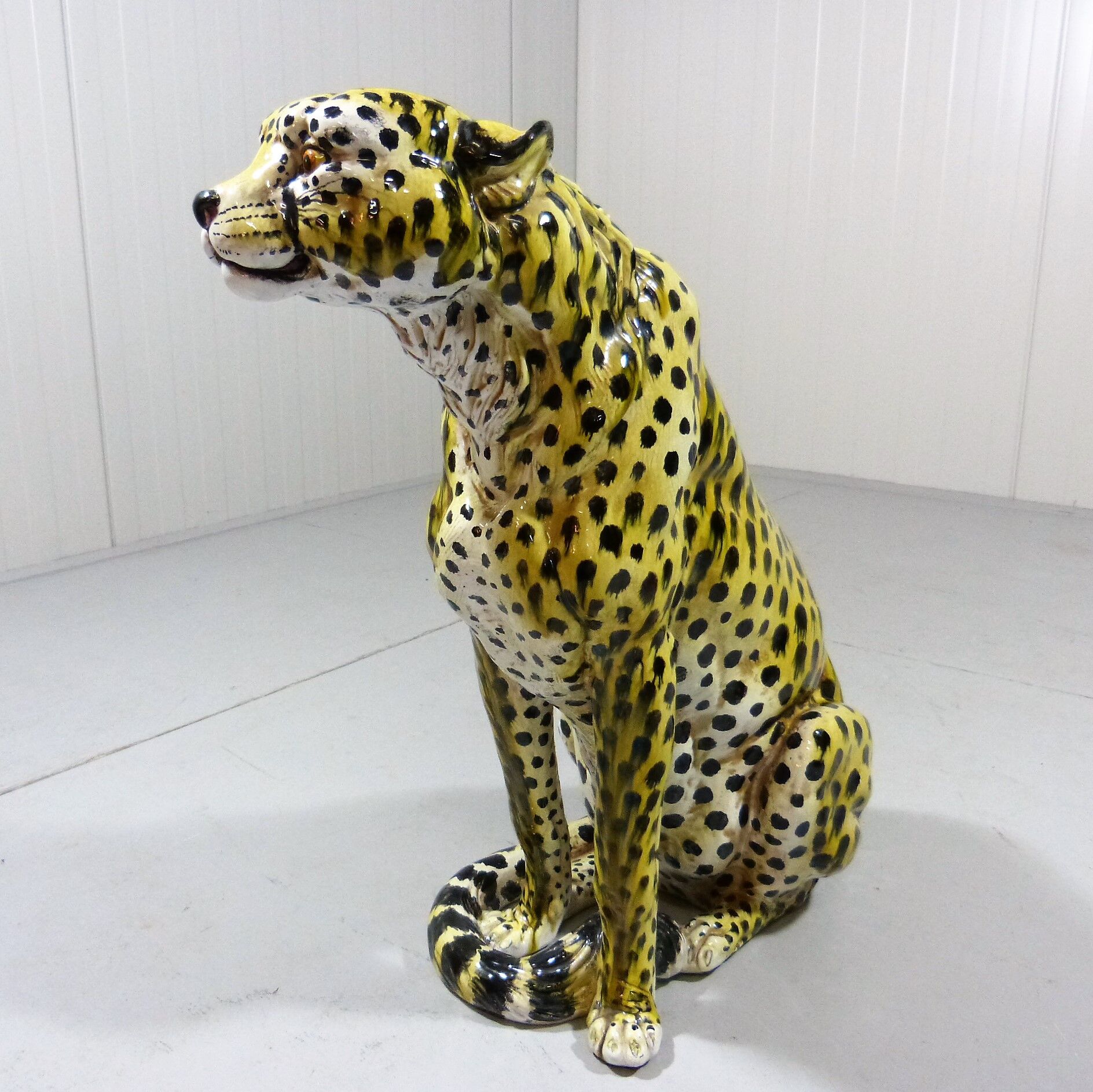 Vintage terracotta Cheetah, Italy 1960