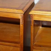 Art Deco Nightstands in Walnut, 1920s, Set of 2