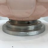 Large Art Deco ceiling light in pink Clichy glass