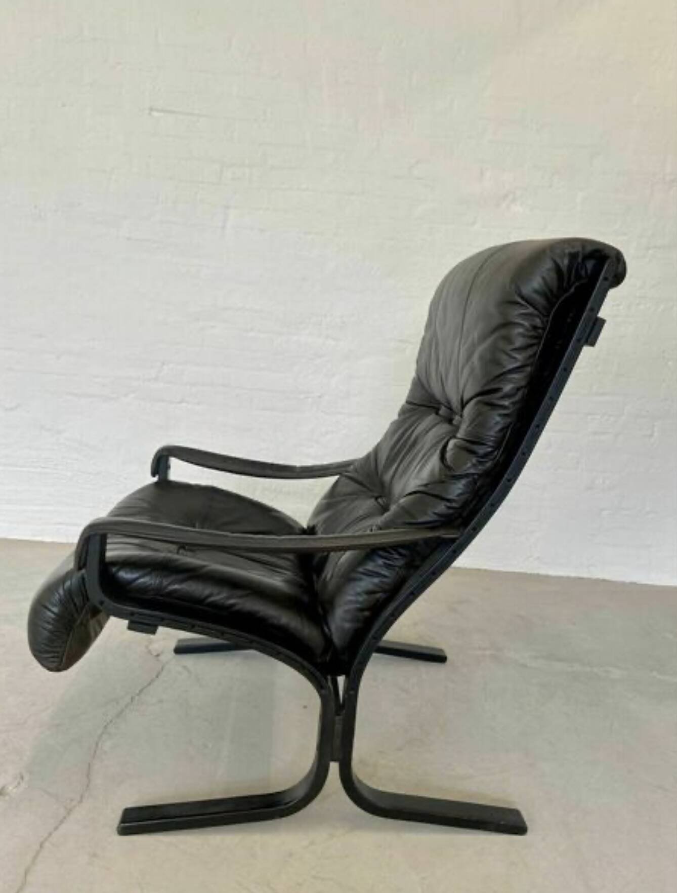 Vintage Mid Century Ingmar Relling Leather Lounge Chair