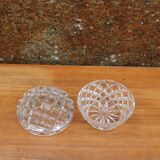 Chiseled Glass Box with Lid - Sugar Bowl
