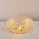 Plafonnier en verre de Murano Hillebrand en laiton, Allemagne, années 1970