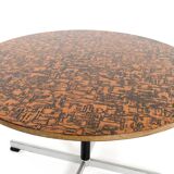 Round copper dining table