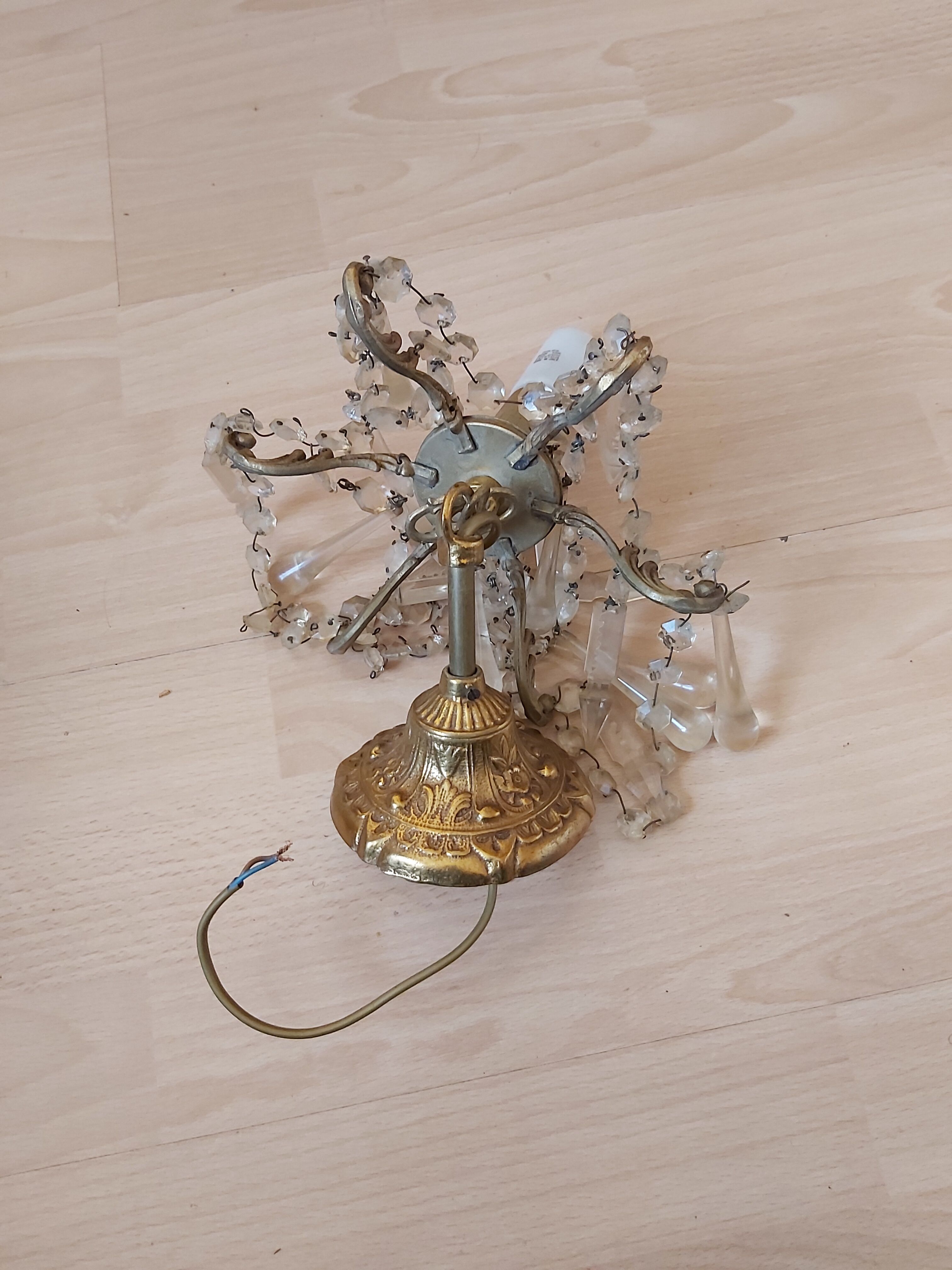 Brass chandelier