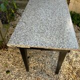 Vintage wooden table adhesive coating