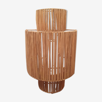 Raffia wall sconces