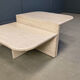Pair of vintage travertine coffee tables or side tables, 1970s