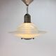 Art deco glass and steel ceiling lamp, 1920