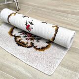 TAPIS Pure WOOL 1970s - 110 x 69cm