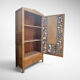 Parisian Art Deco wardrobe in raw oak, renovated.