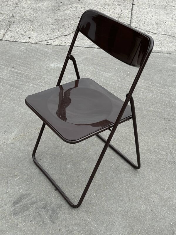 Chaises pliantes Ted vintage Niels Gammelgaard pour Ikea - Ensemble de quatre - en marron foncé