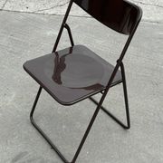 Vintage Ted Folding chairs Niels Gammelgaard for Ikea - Set of four - in Dark Brown