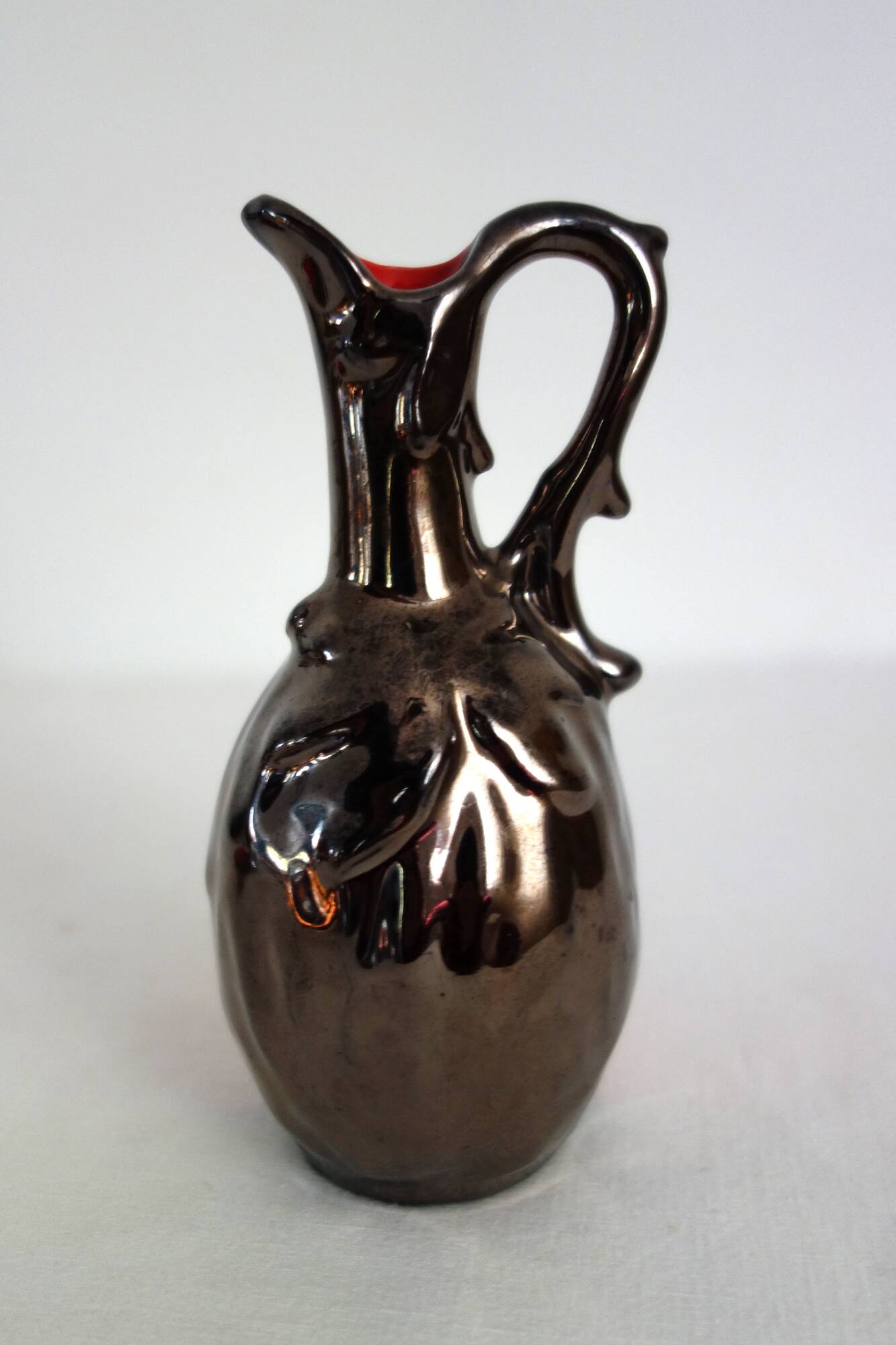 Vallauris two-tone liqueur service vintage flamed stoneware