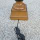 Pair of large Le Dauphin Verdennes lamps made of turned wood from the 1970s.