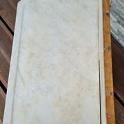 Old wooden children's toilet table and marble top