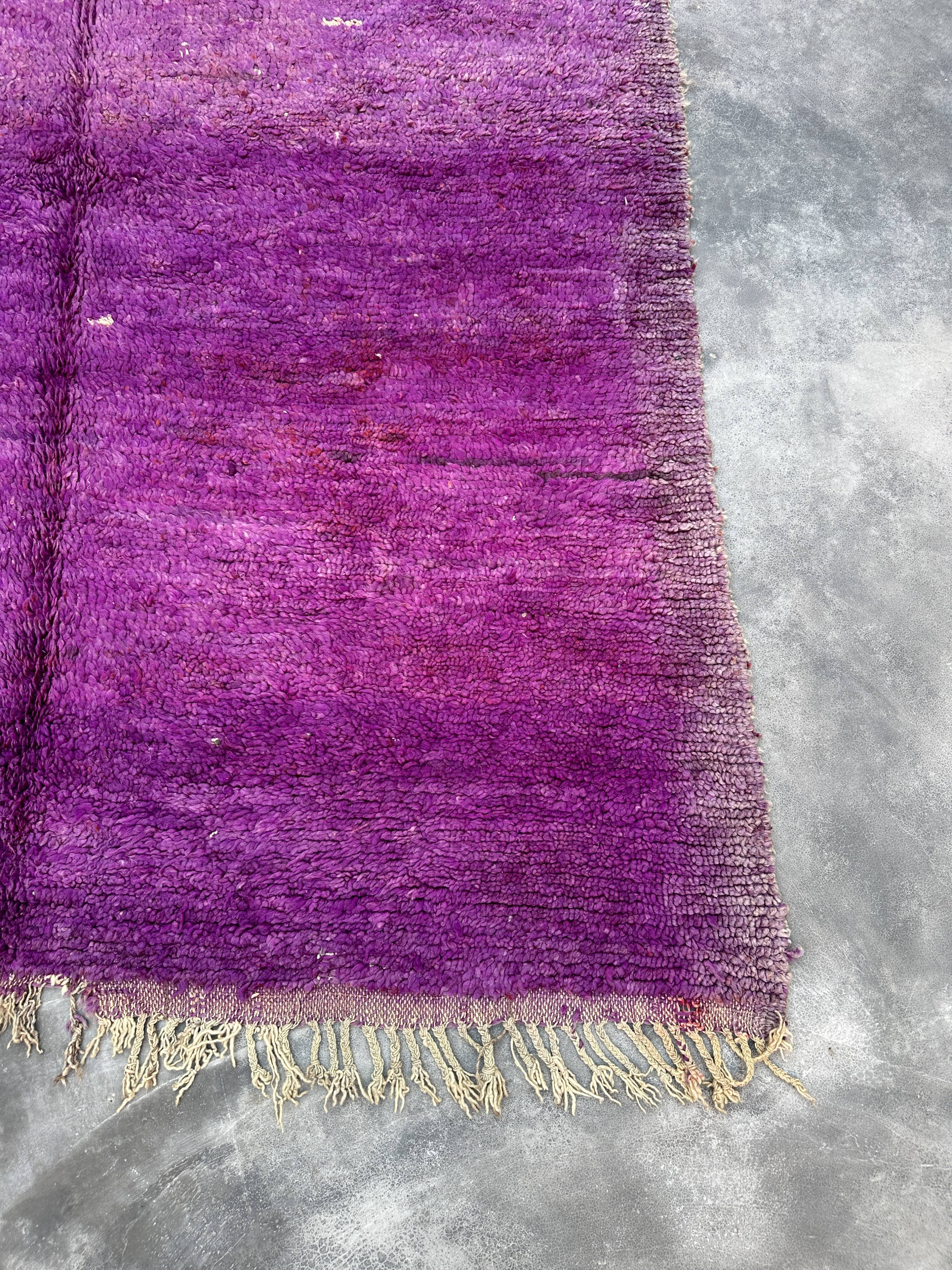Moroccan purple carpet - 182 x 366 cm