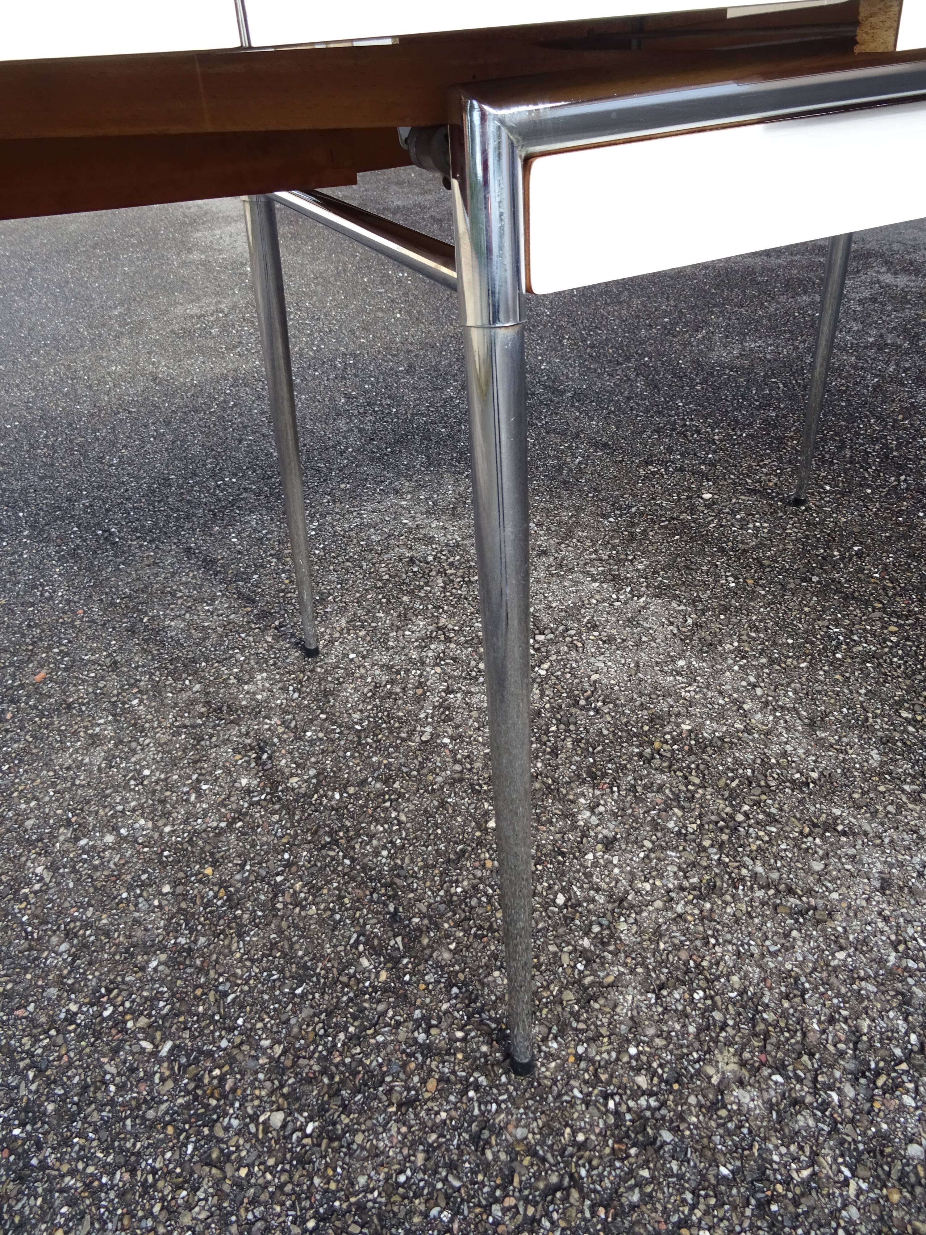 Vintage 60s white formica chrome kitchen table