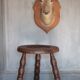 Vintage stool, tripod stool, occasional stool, wooden plant stand,
