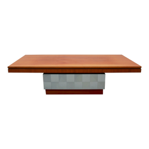 Table basse space age - noyer