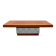 1970s space age coffeetable in walnut and metal