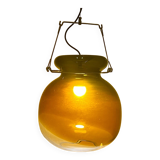 Murano amber glass chandelier from the 70s Tony Zuccheri design for Veart