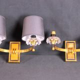Mid 20th Century, Brass Sconces for Maison Arlus, France - Set of 4