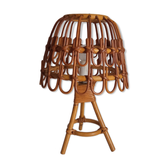 Bamboo bedside lamp