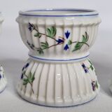 Set of 4 antique porcelain egg cups, Pillivuyt & Cie, circa 1900