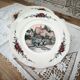 Set of 6 flat plates Sarreguemines model Obernai